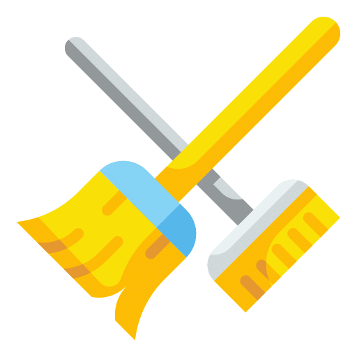 cleaning broom icon