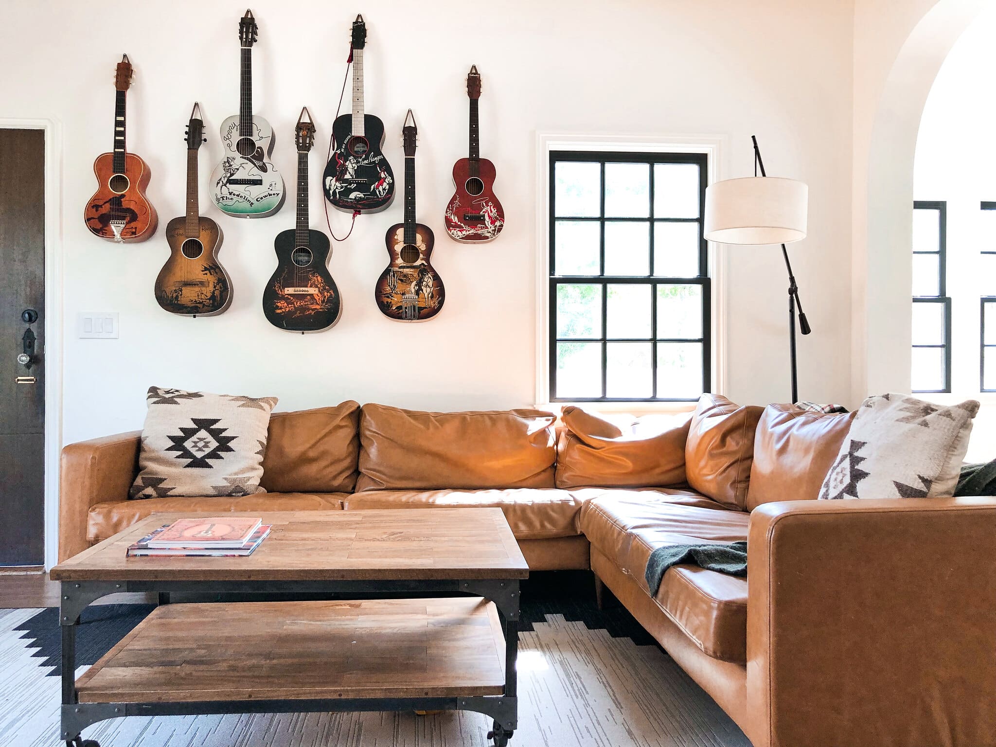 clean leather couch