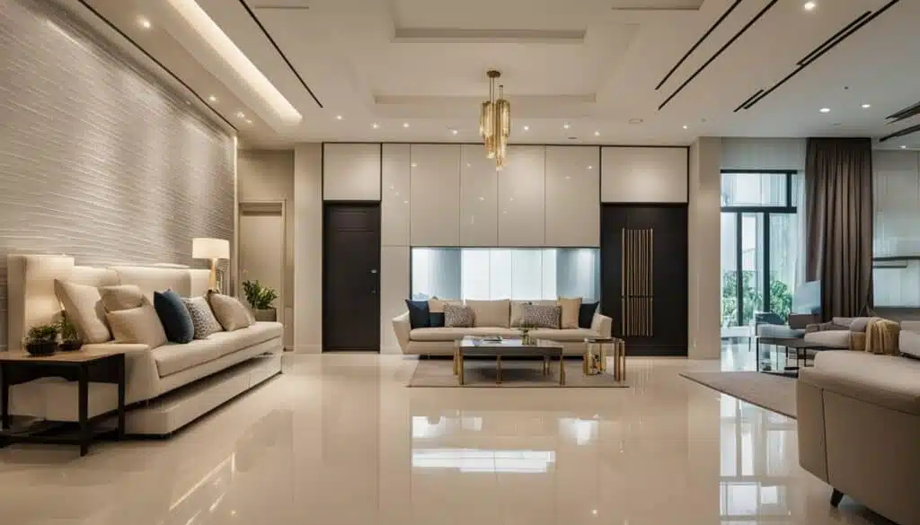 clean post construction living room