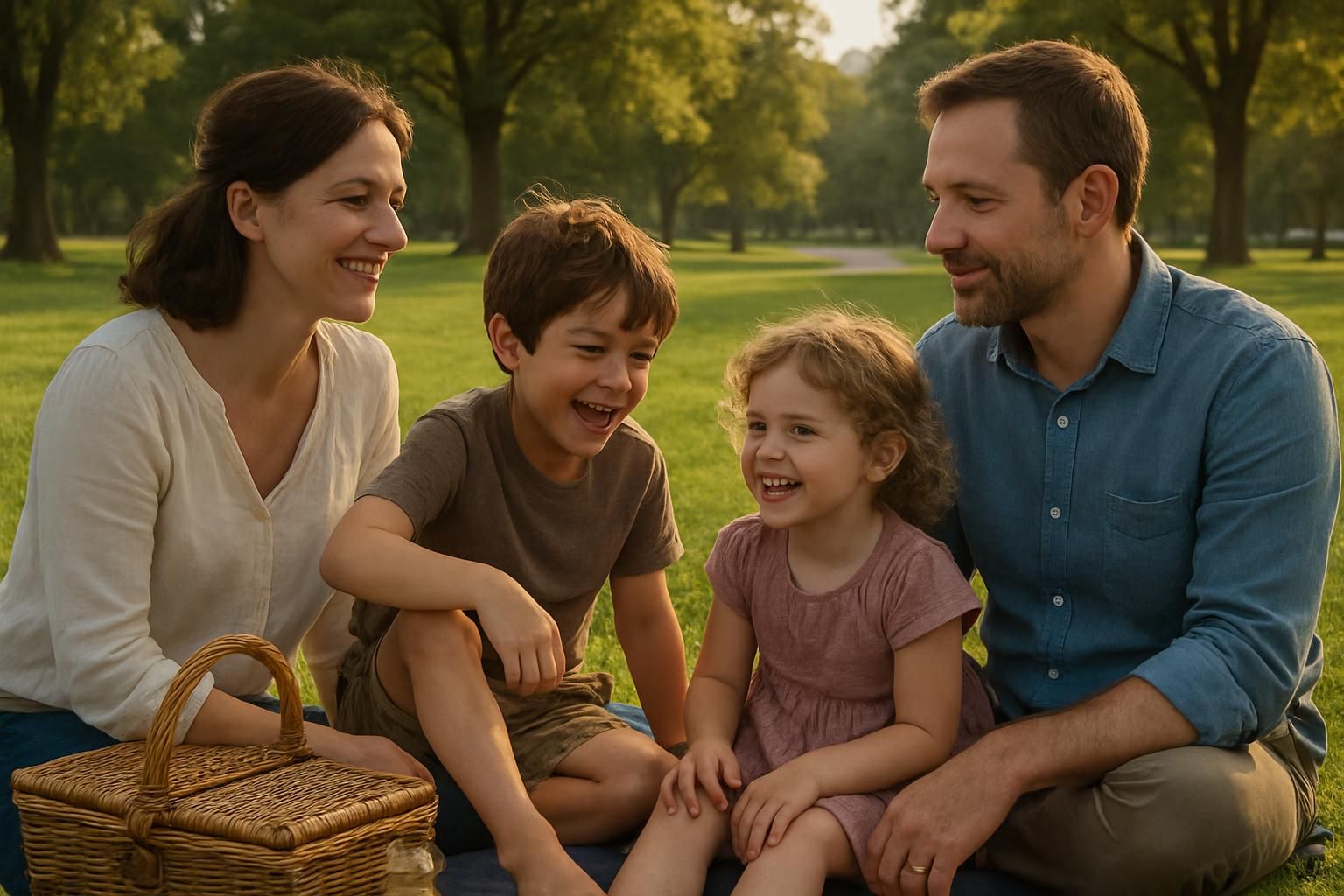 Family playing board games in a tidy home