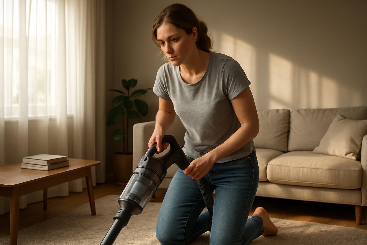 Before and after images of a sparkling clean kitchen