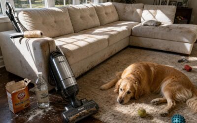 What’s The Safest Way To Clean A Fabric Couch When You Have Pets?