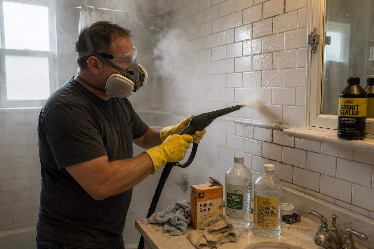 conclusion clean bathroom grout